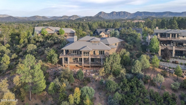 2800 E Morning Glory Cir, Payson, AZ 85541 - aerial view of property's location with a mountain backdrop and a heavily wooded area