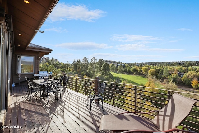2800 E Morning Glory Cir, Payson, AZ 85541 - deck with a grill and outdoor dining space