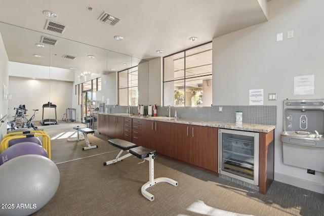 25150 N Windy Walk Dr Unit 14, Scottsdale, AZ 85255 - gym featuring beverage cooler and carpet