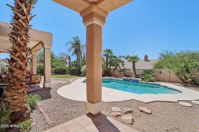 12183 E Mercer Ln, Scottsdale, AZ 85259 - view of swimming pool featuring a fenced backyard and a patio area