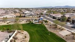 bird's eye view featuring a mountain view