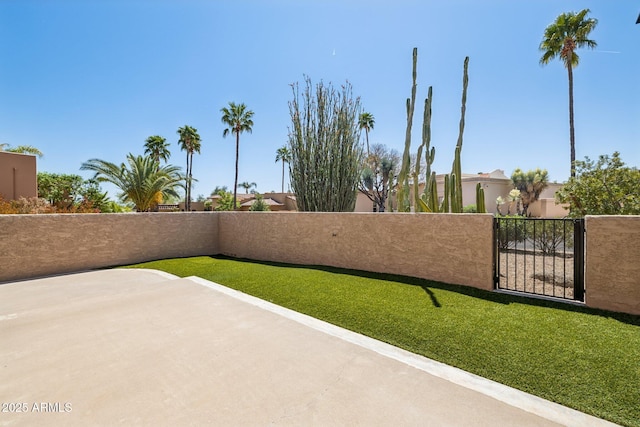 18548 E Parada Cir, Rio Verde, AZ 85263 - exterior space with a patio area, fence, and a gate