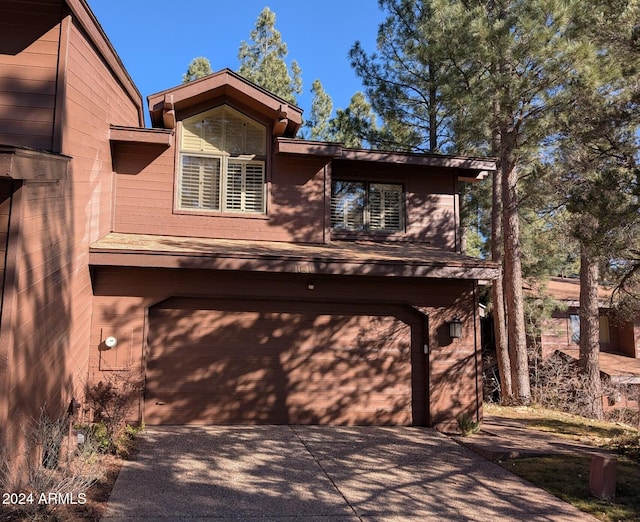 view of front of home featuring a garage