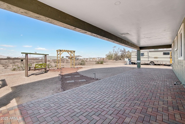 view of patio / terrace with a pergola