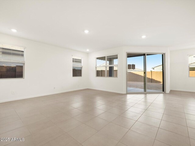 view of tiled spare room