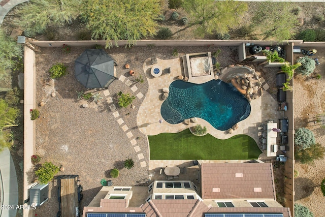 birds eye view of property