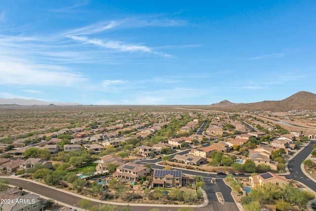 bird's eye view featuring a mountain view