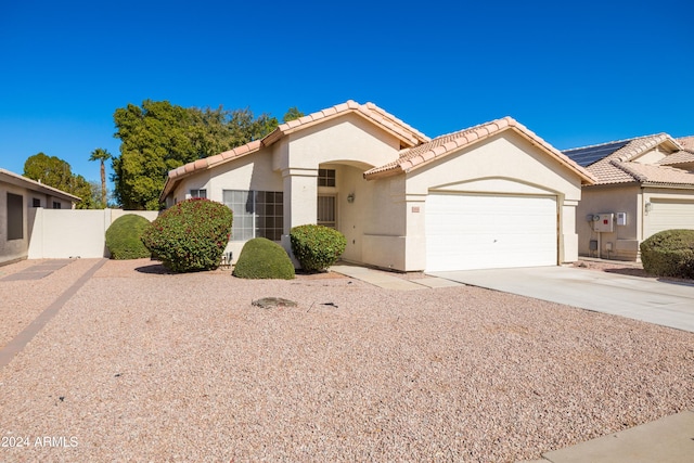 view of front facade with a garage