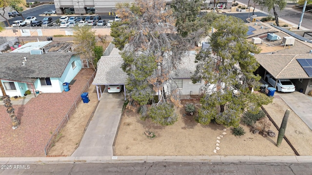 bird's eye view featuring a residential view