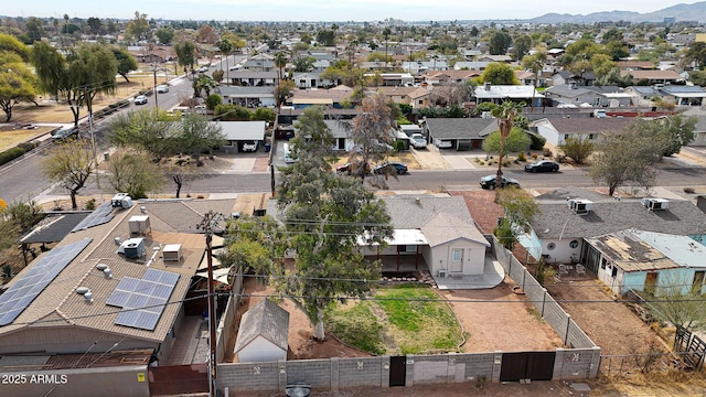 aerial view with a residential view