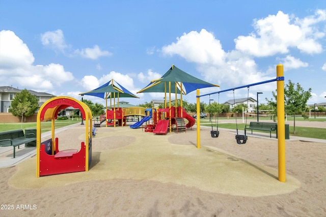 view of jungle gym