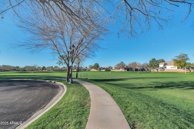 view of home's community featuring a yard