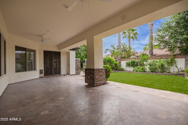 4711 E Buckboard Ct, Gilbert, AZ 85297 - view of patio / terrace with ceiling fan