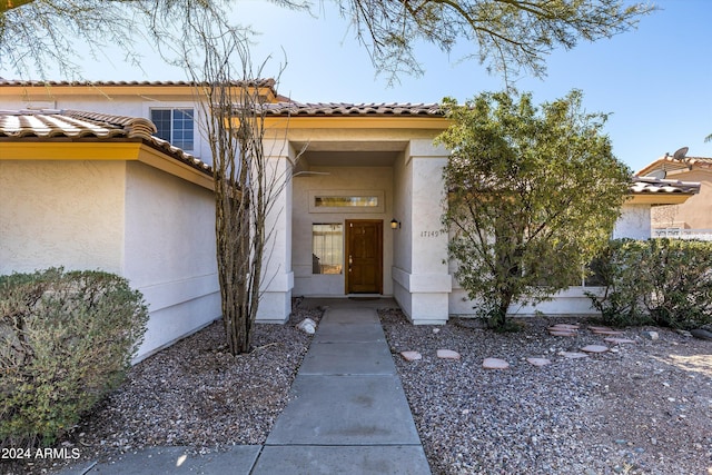 view of doorway to property