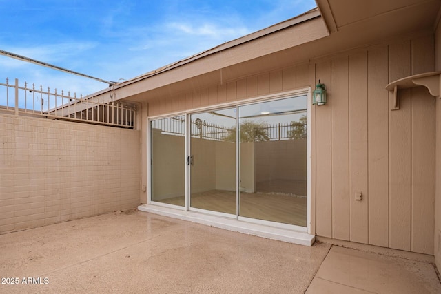 view of patio / terrace with fence