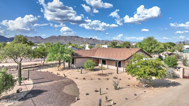 833 N 110th St, Mesa, AZ 85207 - view of front of house with a mountain view and a tile roof