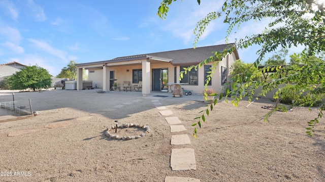 833 N 110th St, Mesa, AZ 85207 - rear view of property featuring a patio, stucco siding, and a tile roof