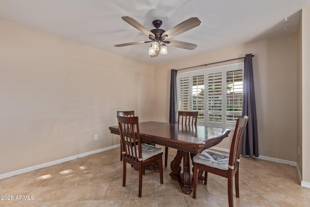 15849 N 46th Pl, Phoenix, AZ 85032 - dining area featuring ceiling fan and baseboards