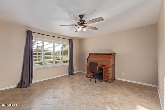 15849 N 46th Pl, Phoenix, AZ 85032 - office with a ceiling fan and baseboards