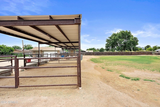 exterior space with an outdoor structure