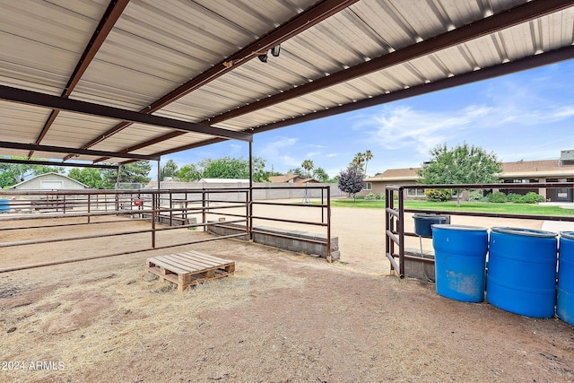 view of horse barn