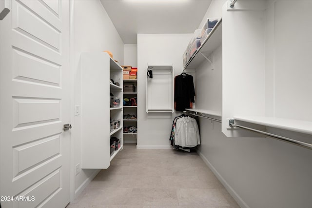 view of walk in closet