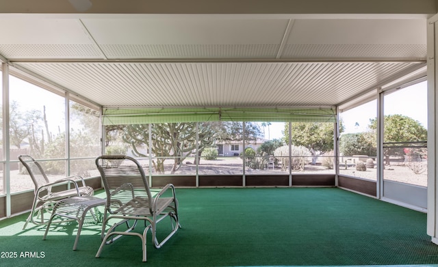 unfurnished sunroom with a wealth of natural light