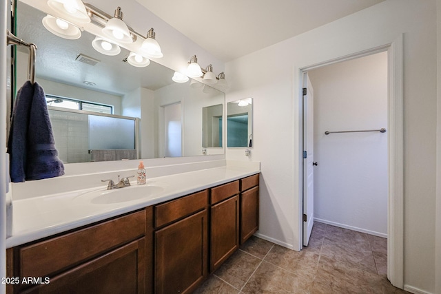 451 S Hawes Rd Unit 53, Mesa, AZ 85208 - full bath with vanity, a shower, tile patterned floors, and baseboards