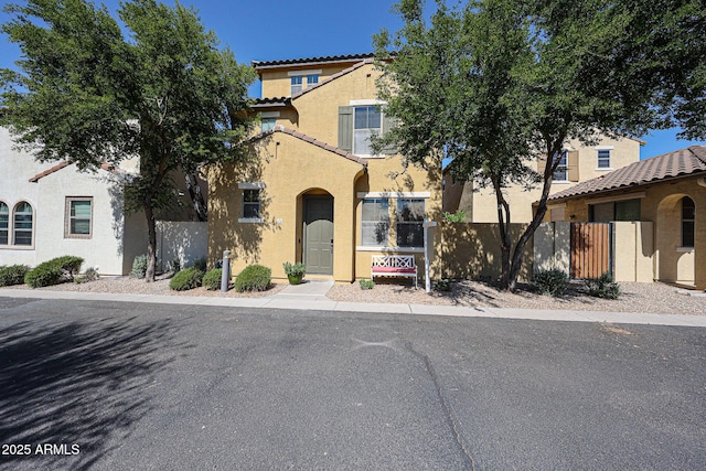 451 S Hawes Rd Unit 53, Mesa, AZ 85208 - view of front facade with stucco siding and a tiled roof