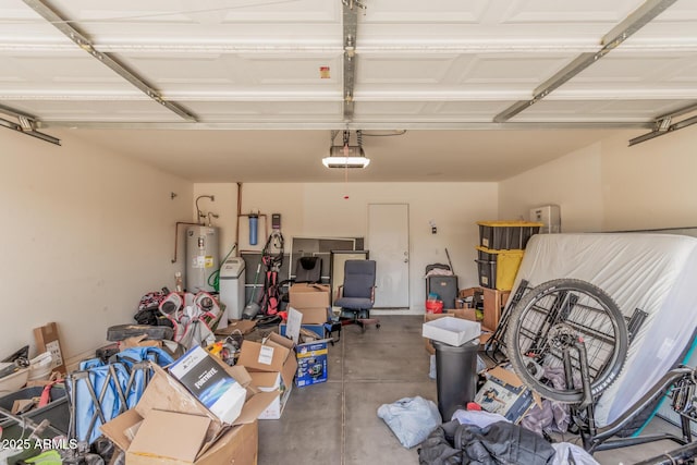 2516 E San Manuel Rd, San Tan Valley, AZ 85143 - garage with water heater and a garage door opener