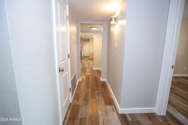 hall featuring hardwood / wood-style flooring