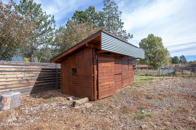 view of outdoor structure