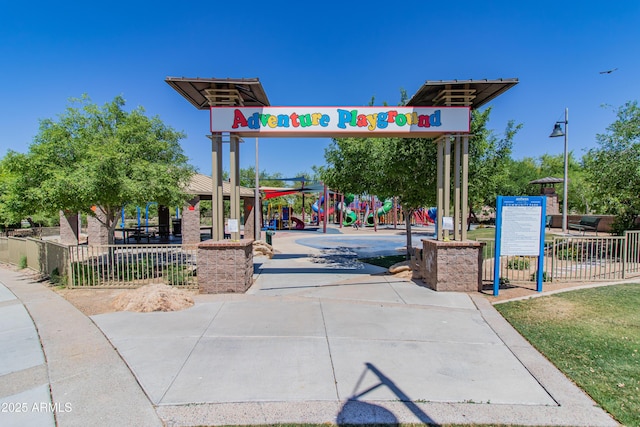 view of community featuring a playground