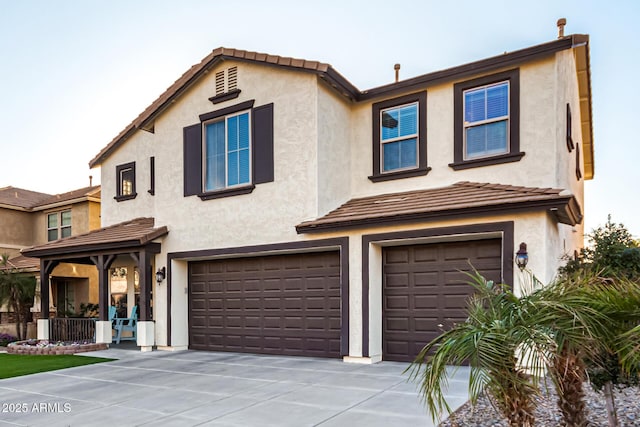 view of front of house featuring a garage