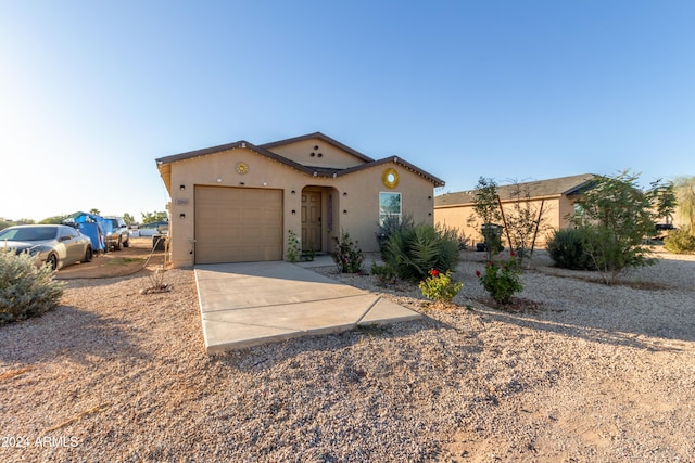 view of front of home featuring a garage