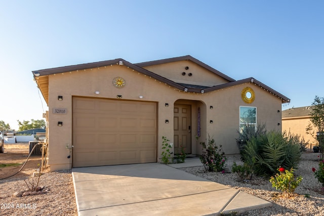 view of front of home featuring a garage