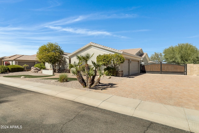 view of front of house featuring a garage