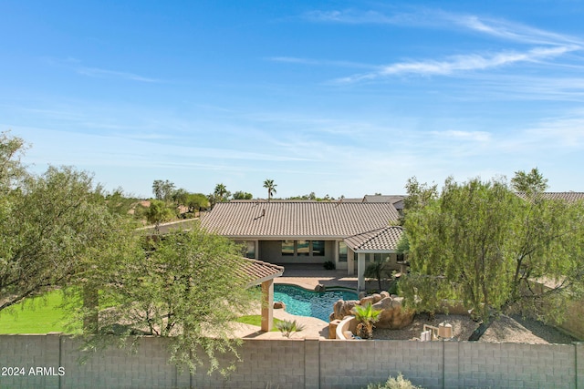 view of pool with a patio