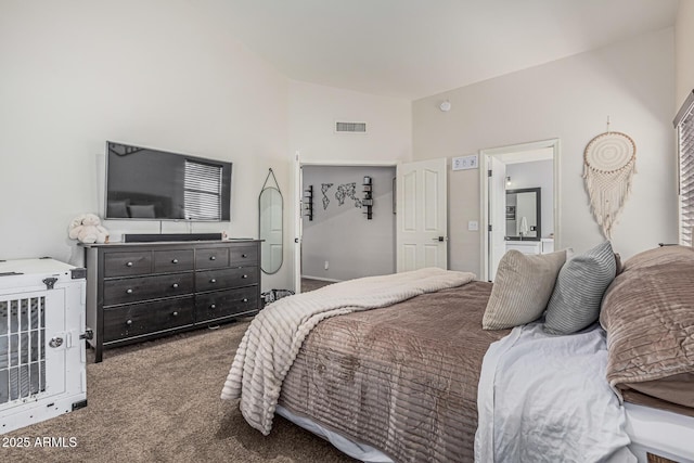 3856 E Encinas Ave, Gilbert, AZ 85234 - bedroom featuring carpet flooring and high vaulted ceiling