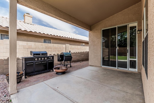 3856 E Encinas Ave, Gilbert, AZ 85234 - view of patio / terrace featuring fence and grilling area