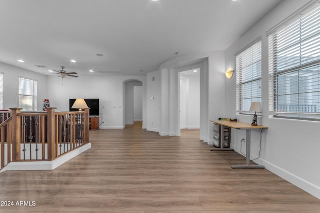 interior space featuring wood-type flooring