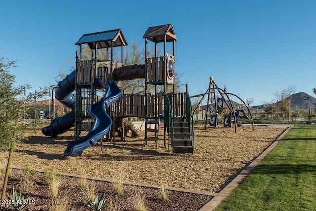 view of community jungle gym