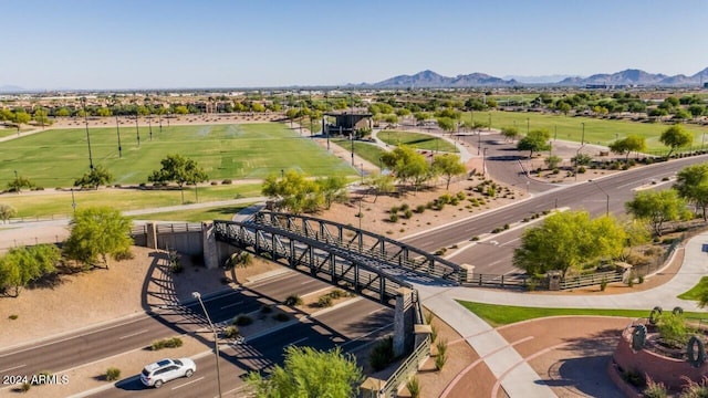 bird's eye view featuring a mountain view