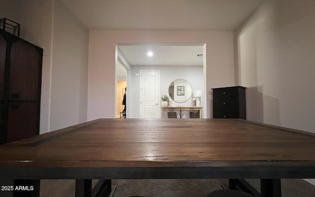 view of unfurnished dining area