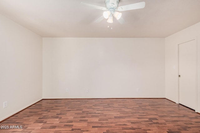 927 E Charleston Ave, Phoenix, AZ 85022 - spare room featuring wood finished floors, a ceiling fan, and baseboards