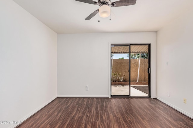 927 E Charleston Ave, Phoenix, AZ 85022 - unfurnished room featuring wood finished floors, baseboards, and a ceiling fan