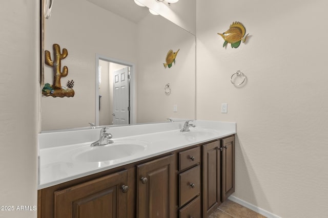 bathroom featuring vanity and tile patterned floors