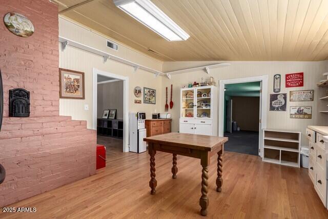 101 E Safford St, Tombstone, AZ 85638 - game room with wood ceiling, wood finished floors, and visible vents