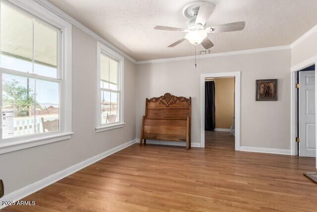 101 E Safford St, Tombstone, AZ 85638 - bedroom featuring ornamental molding, multiple windows, and baseboards