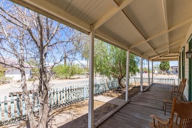 101 E Safford St, Tombstone, AZ 85638 - wooden terrace with fence
